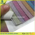 Glitter pu leather for making shoes, handbags